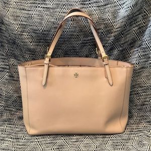 Tory Burch York laptop tote Light Oak/Pink